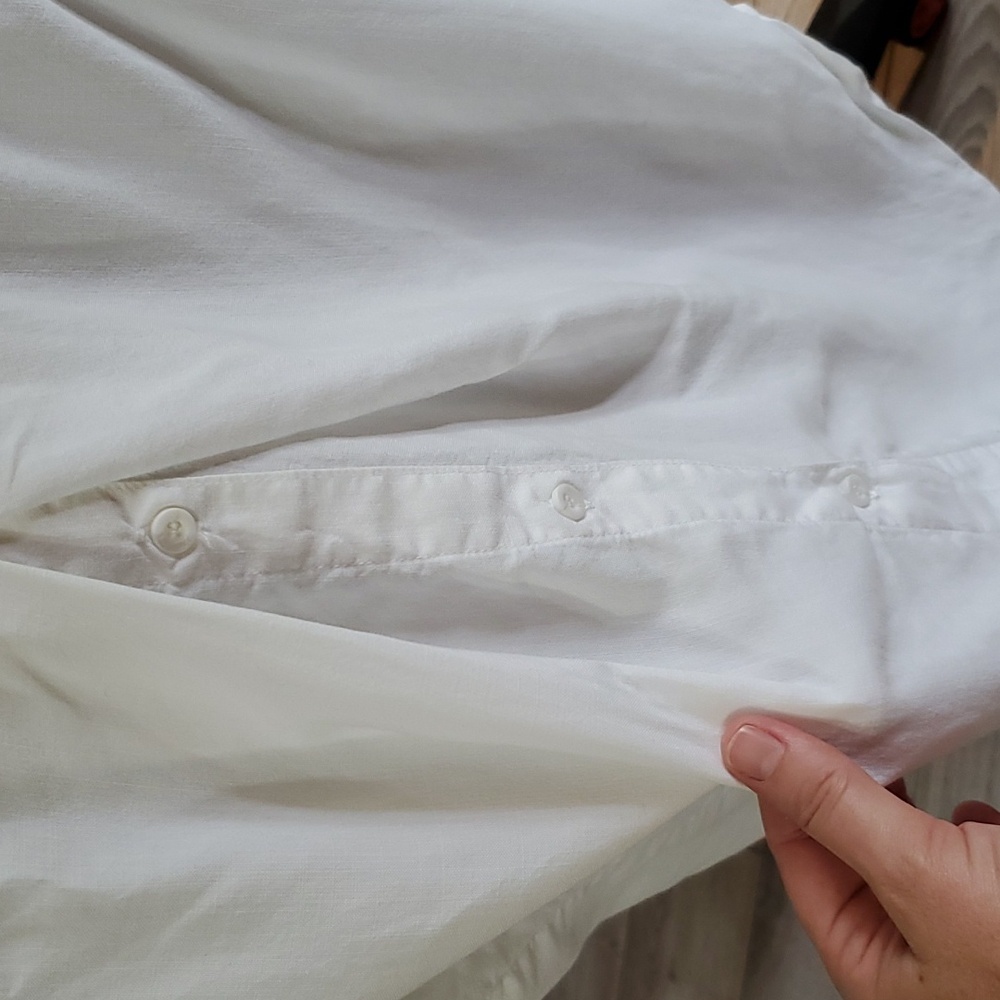 Cloth & Stone Tencel Lyocell White Button Shirt - Picture 5 of 6